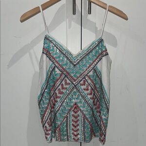 Colorful Embroidered Women's Camisole Top by Parker, size small